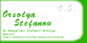 orsolya stefanov business card